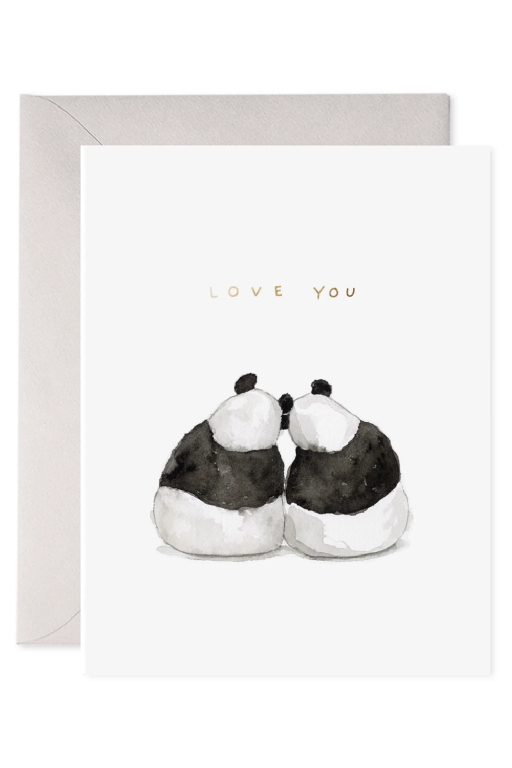 EFran Valentine's Day Greeting Card - Panda Pair