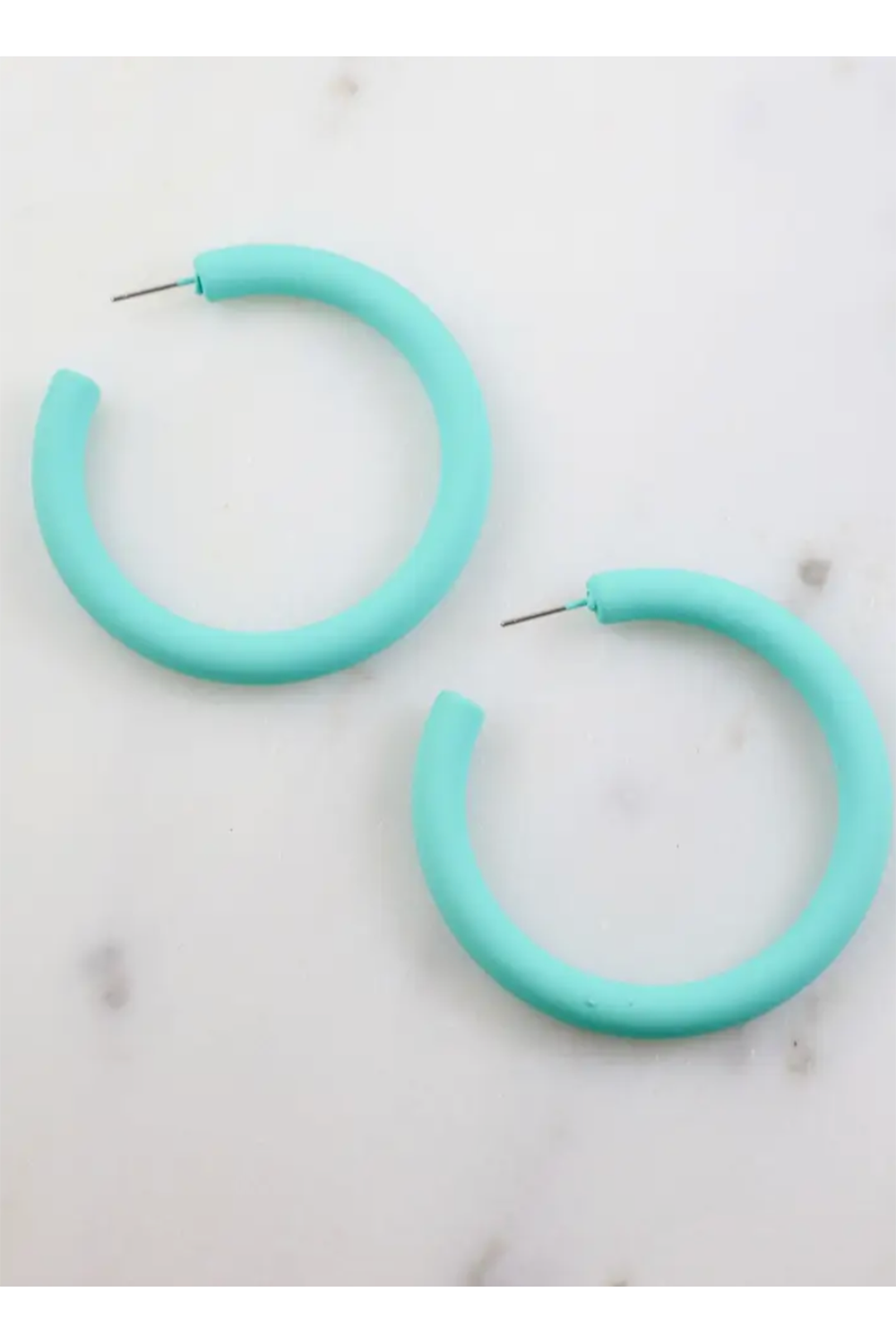 Yoest Coated Hoop Earring - Turquoise