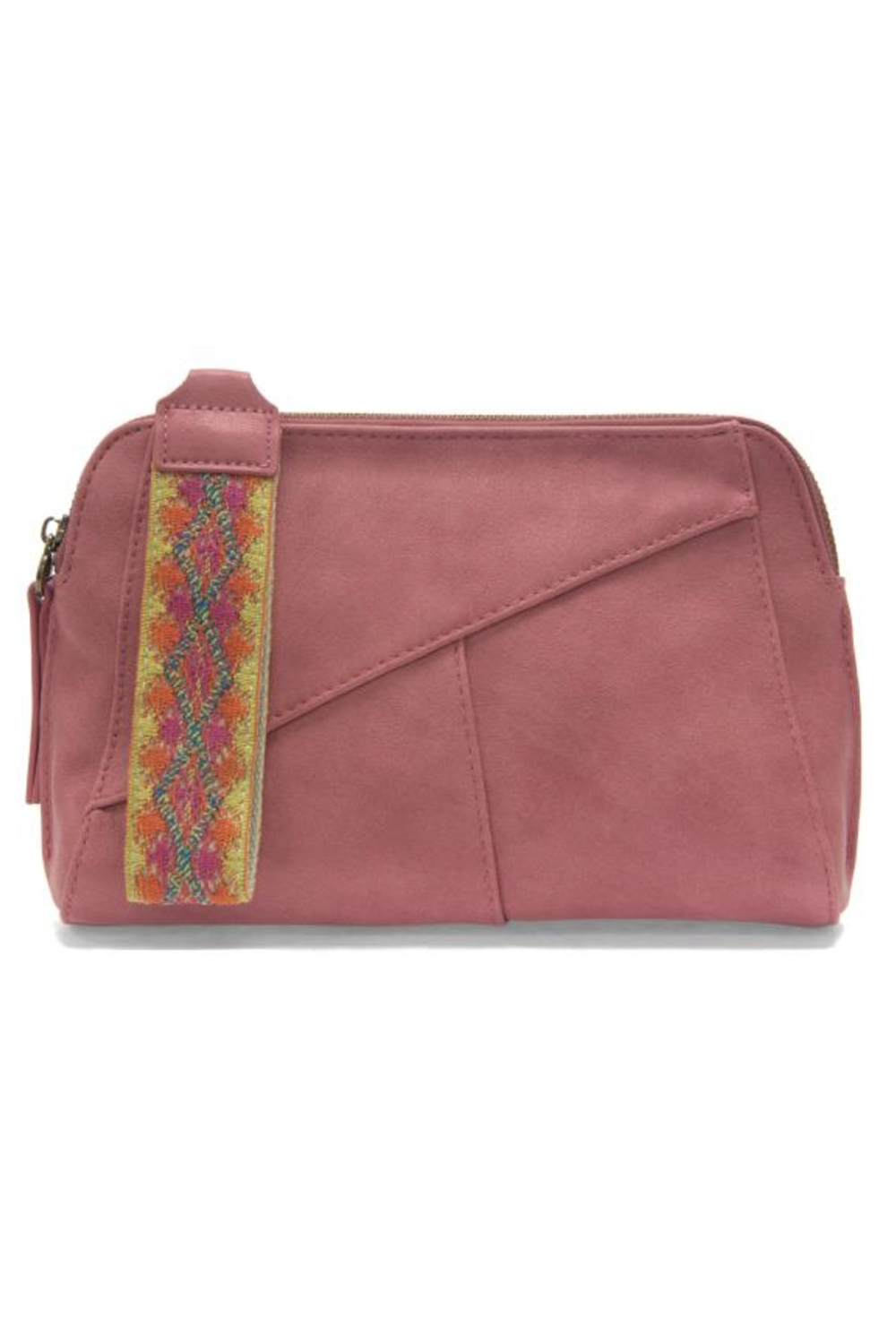 Woven Crossbody Wristlet Clutch, Fuchsia