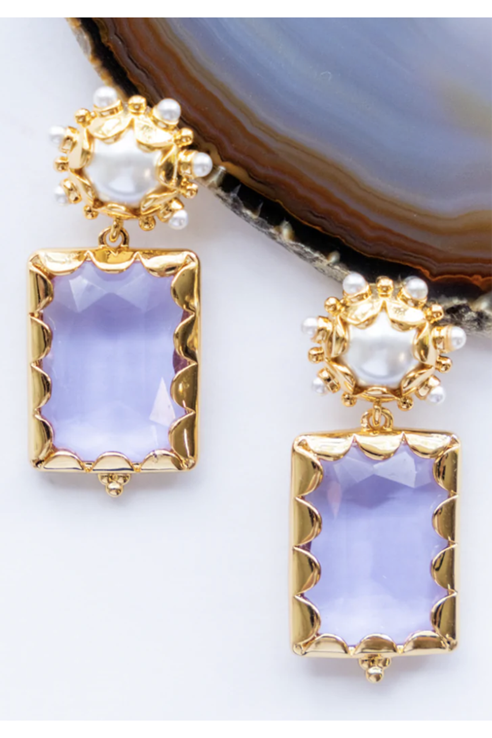 SIDEWALK SALE ITEM - GS Gemma Earring - Lilac