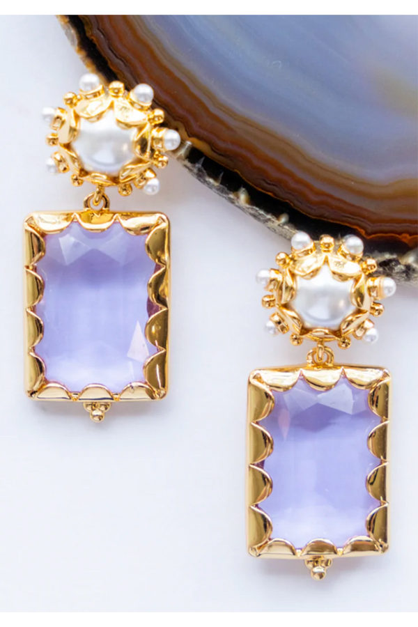 SIDEWALK SALE ITEM - GS Gemma Earring - Lilac