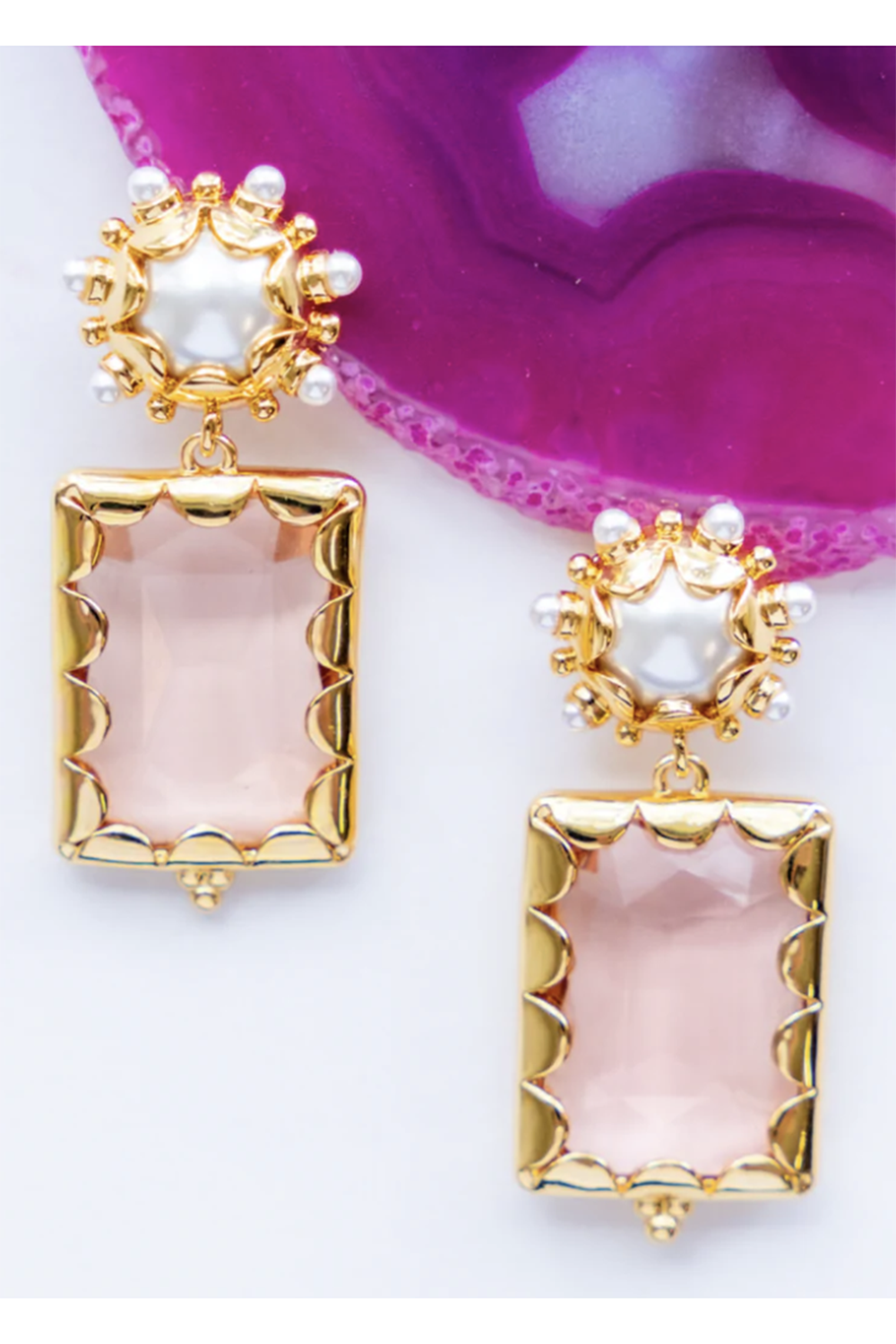 SIDEWALK SALE ITEM - GS Gemma Earring - Peach