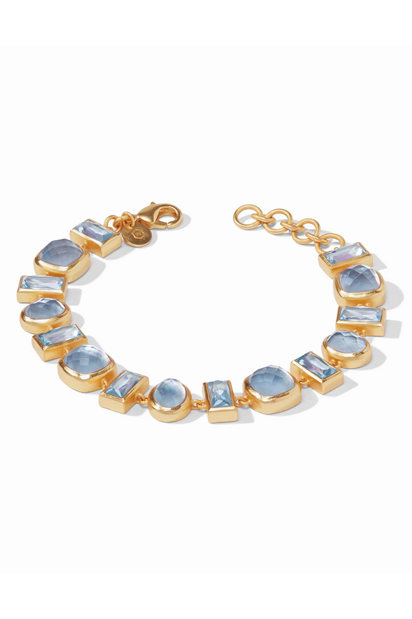 Julie Vos Antonia Tennis Bracelet - Iridescent Chalcedony Blue
