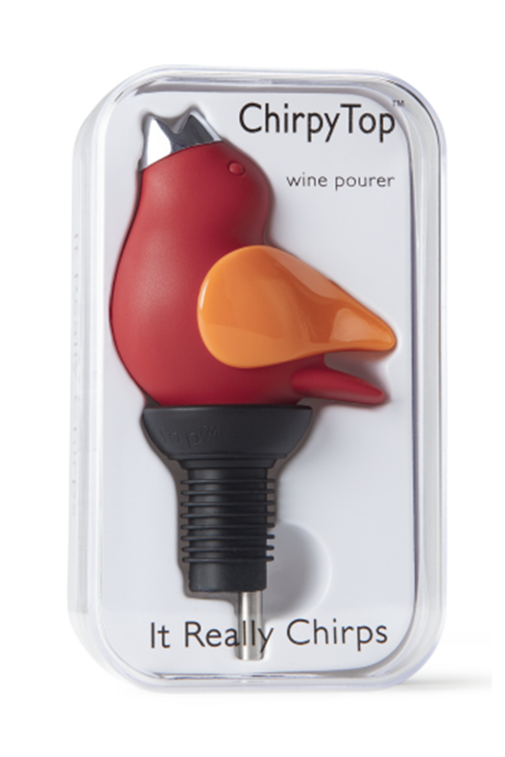 ChripyTop Wine Stopper & Pourer - Red + Orange