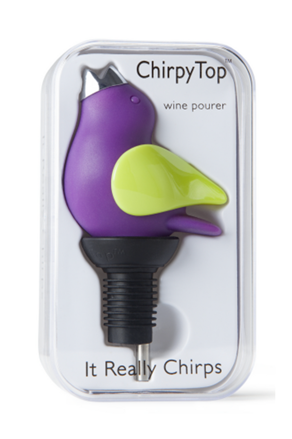 ChripyTop Wine Stopper & Pourer - Purple + Kiwi