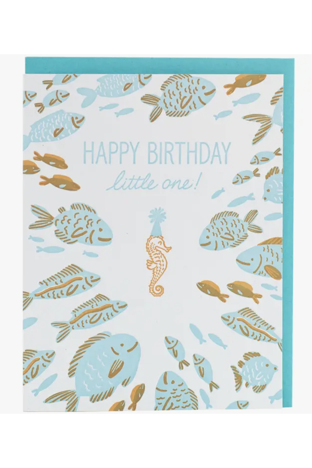 Smudgey Greeting Card - Birthday Seahorse