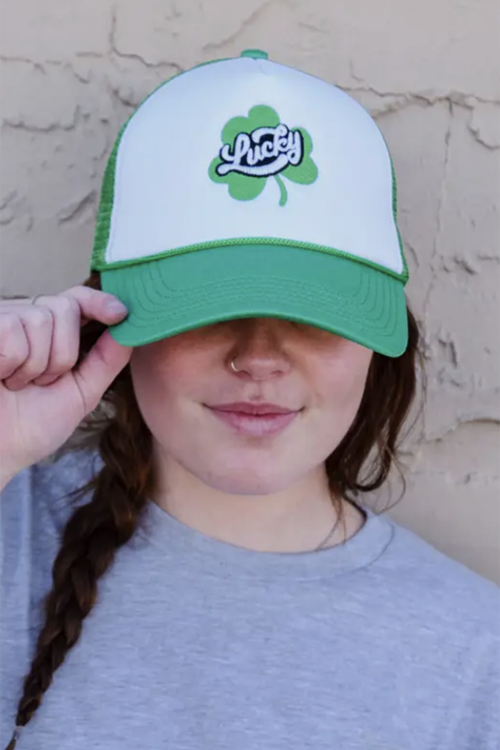 Embroidered Lucky Trucker Hat