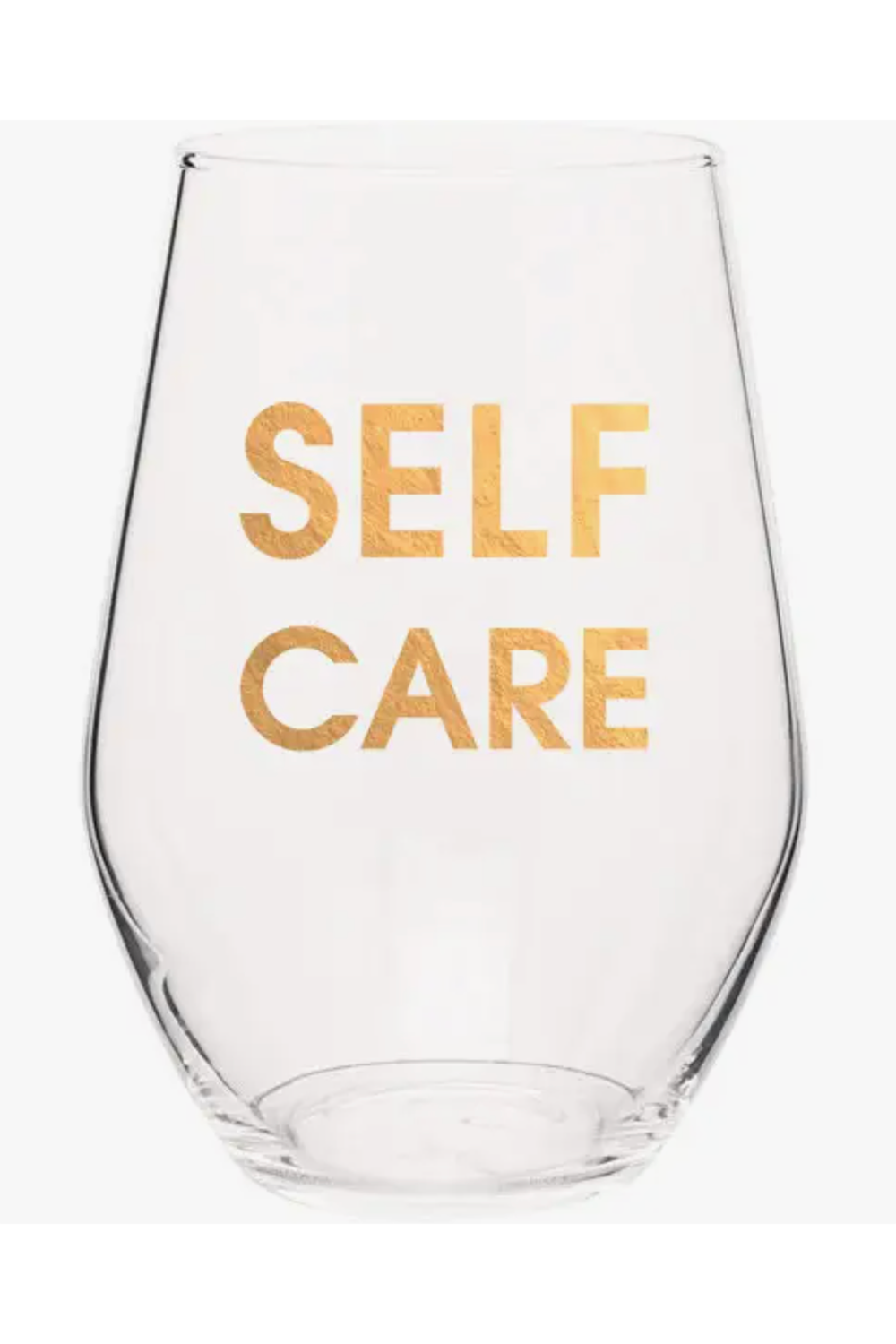 Gold Foil Wine Glass - Self Care