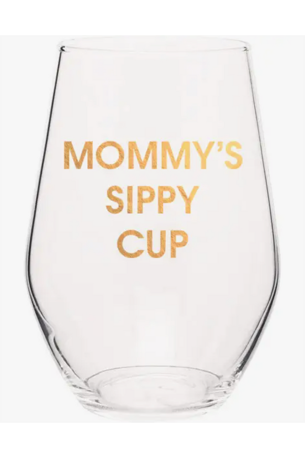Gold Foil Wine Glass - Mommy's Sippy Cup