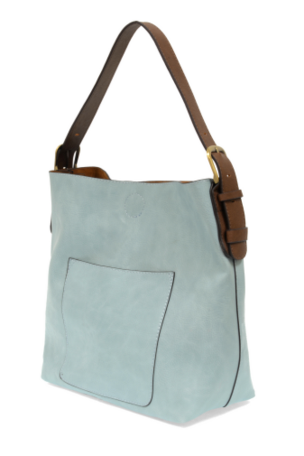 Joy Hobo-Style Handle Handbag - Blue Sugar / Coffee