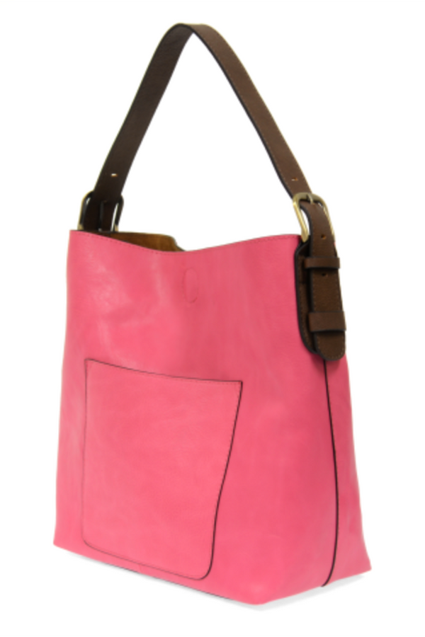 Joy Hobo-Style Handle Handbag - Cha Cha Pink / Coffee