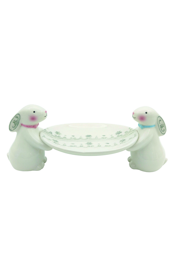 Patterned Bunny Elevated Platter