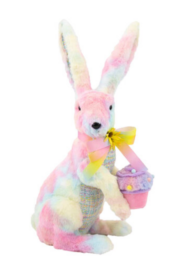 Pastel Bunny with Cupcake Figure