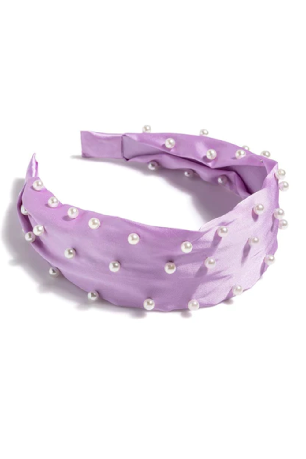 Fashion Women's Headband - Pearl Wide Lilac