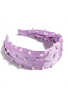Fashion Women's Headband - Pearl Wide Lilac
