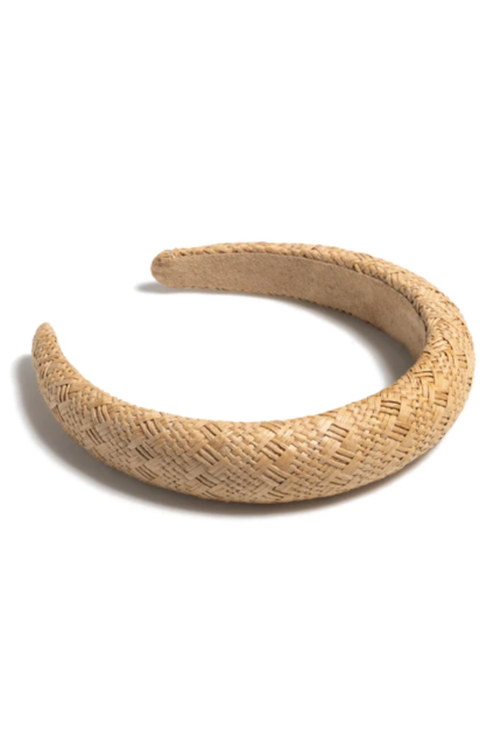 Fashion Women's Headband - Padded Straw Natural
