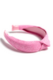 Fashion Women's Headband - Knotted Woven Pink