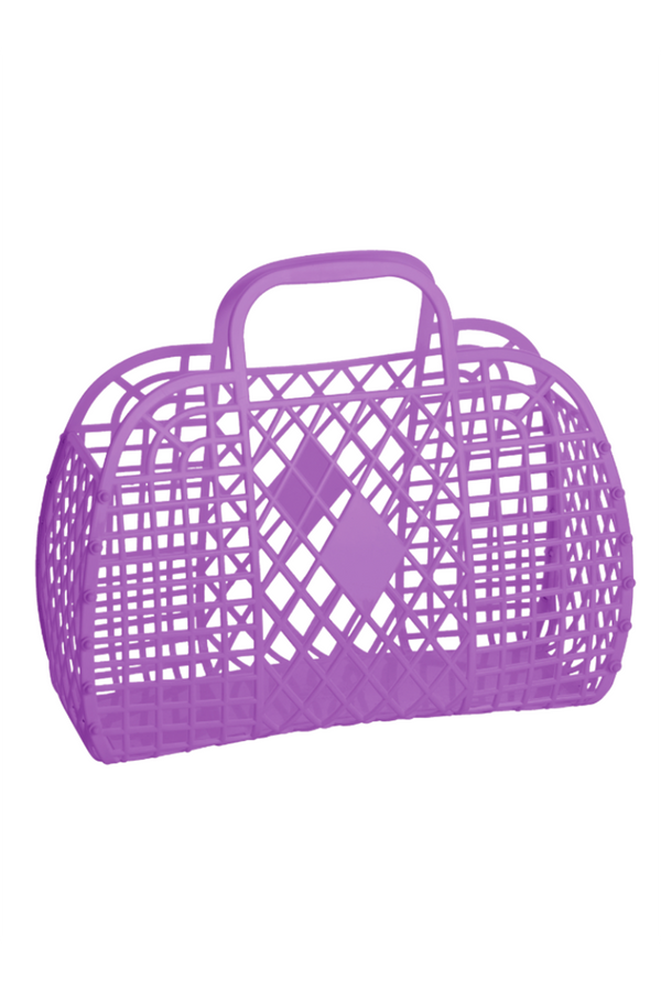 Jellie Retro Basket Bag - Purple