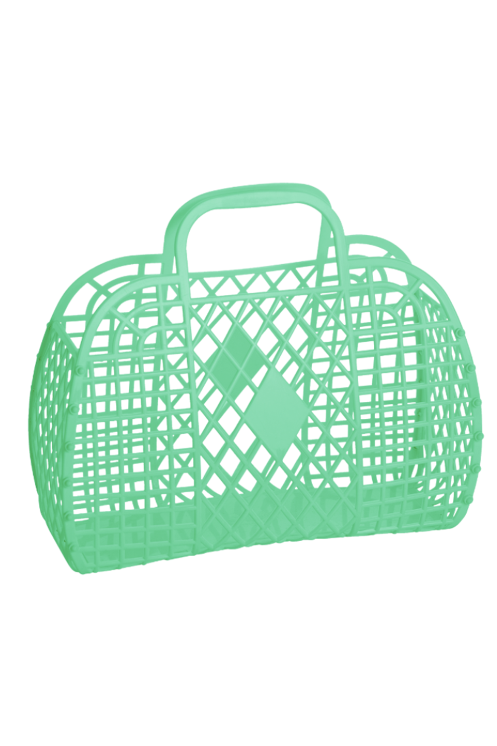 Jellie Retro Basket Bag - Green