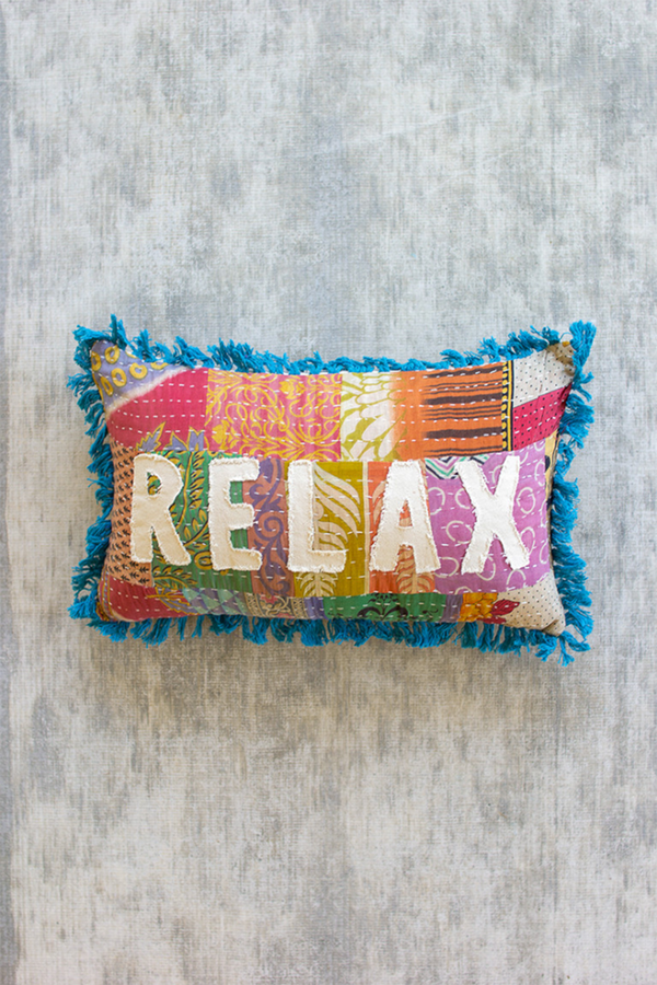 Kantha Pillow - Relax
