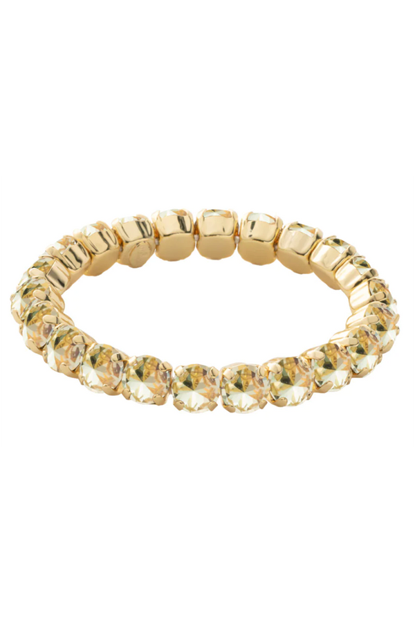 Sienna Stretch Bracelet - Bright Gold Crystal Champagne