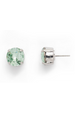 Round Crystal Stud Earring - Mint