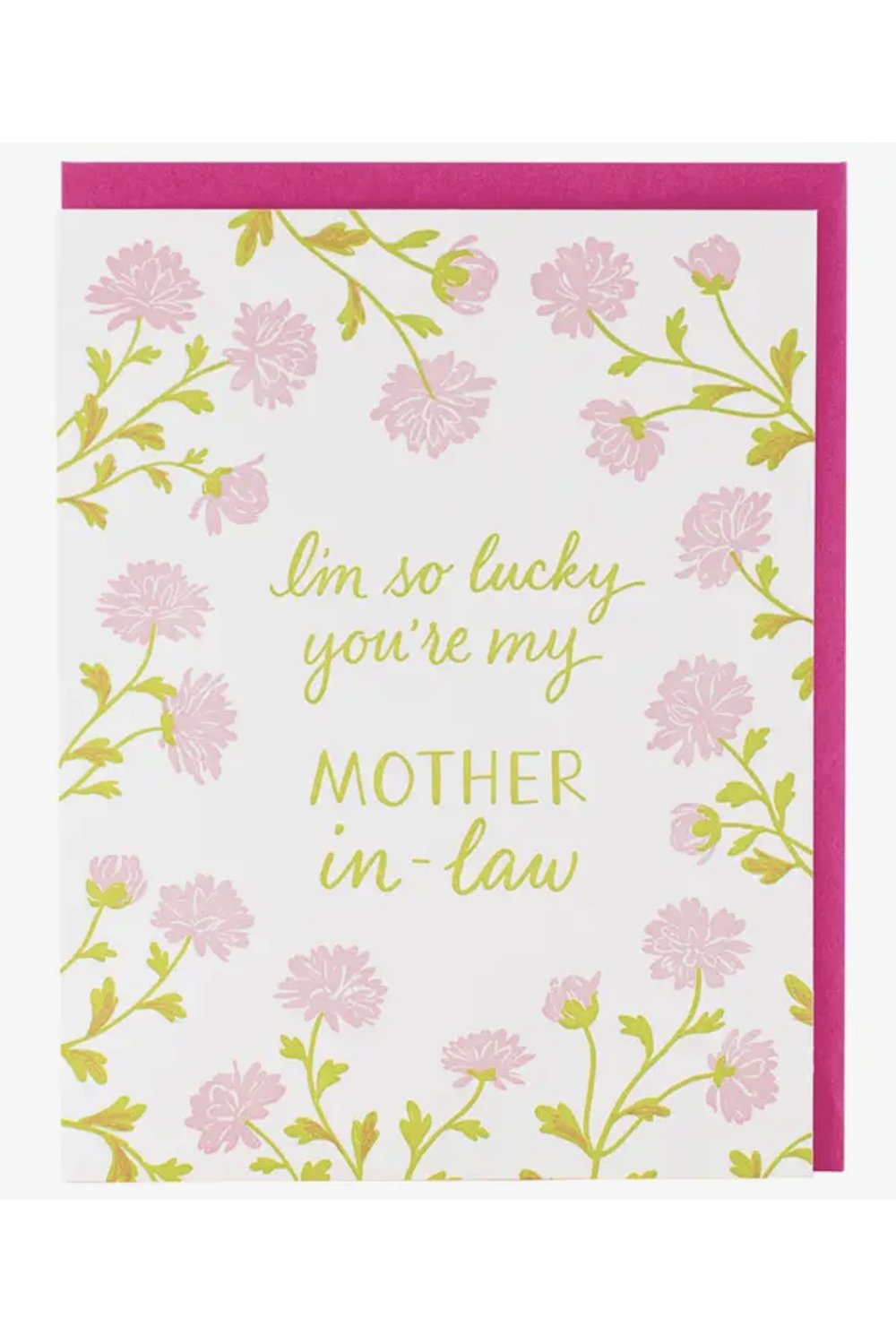 Smudgey Greeting Card - Mother's Day Pink Mums MIL