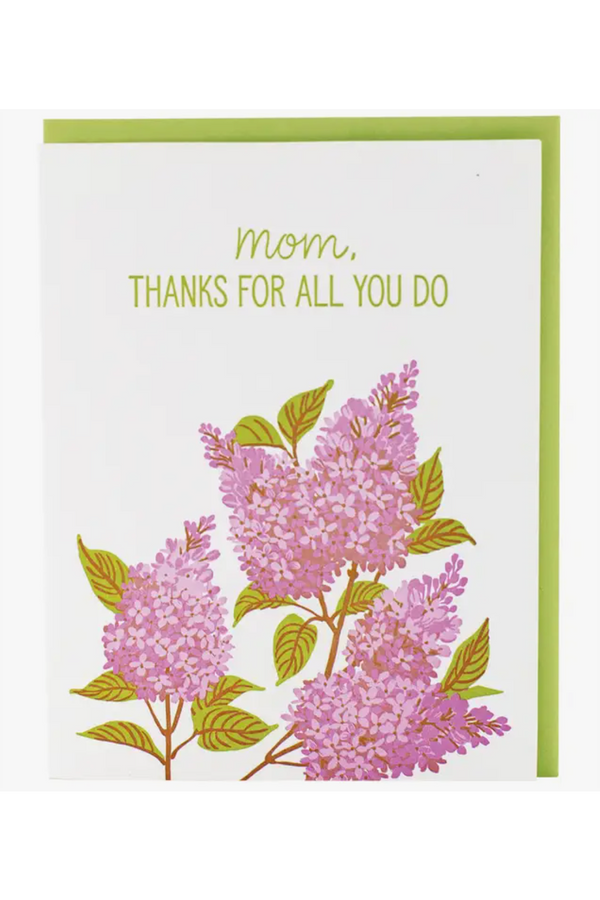 Smudgey Greeting Card - Mother's Day Blooming Lilacs