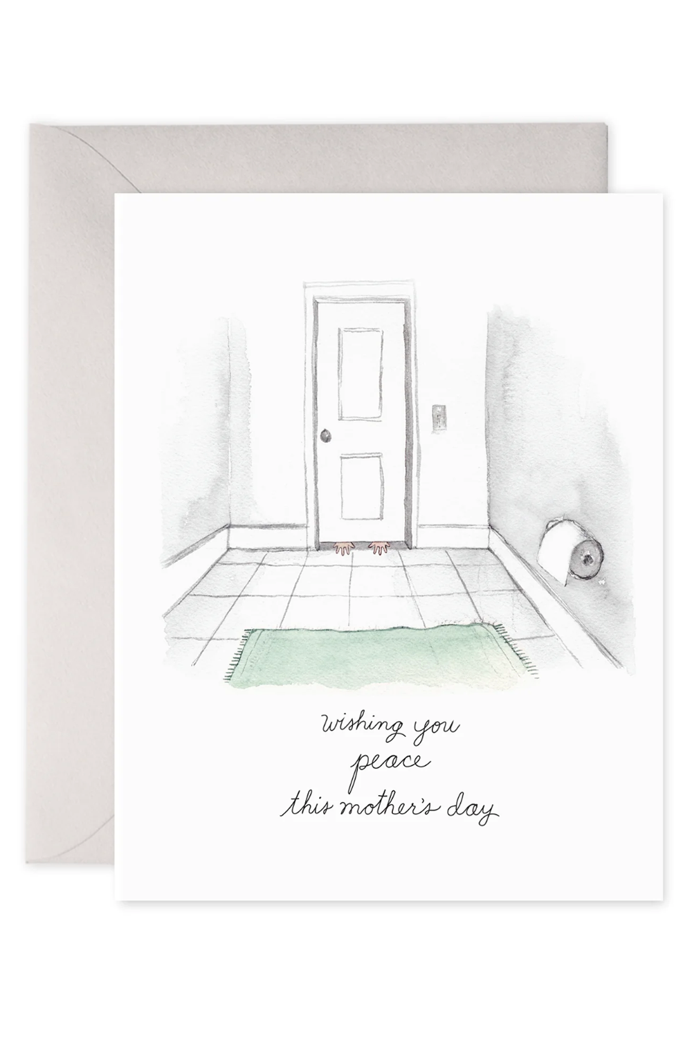 EFran Mother's Day Greeting Card - Bathroom Peace