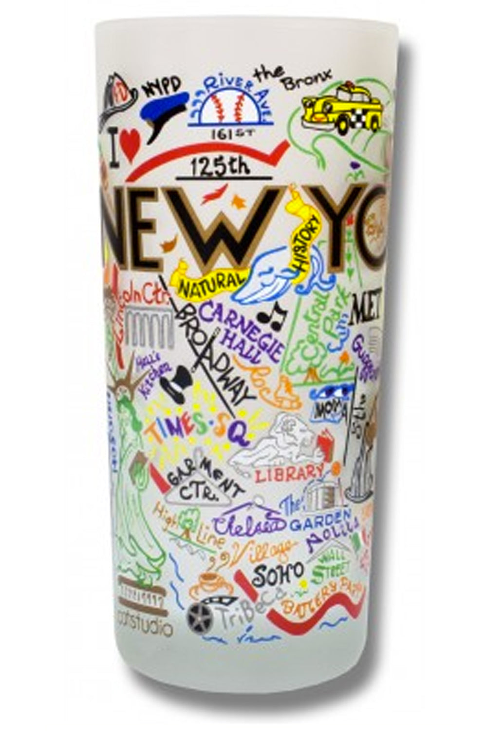 CS Frosted Glass Tumbler Cup - New York City