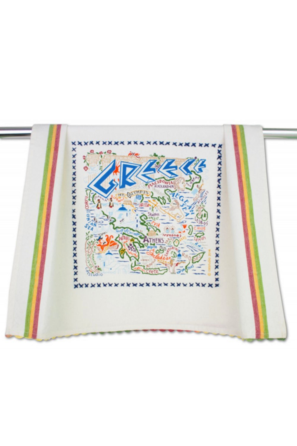CS Embroidered Dish Towel - Greece