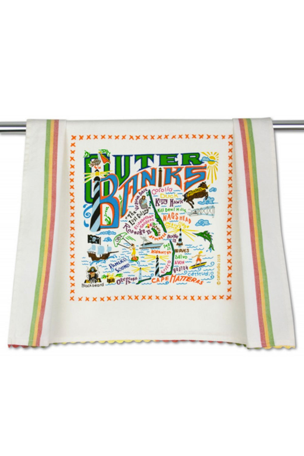 CS Embroidered Dish Towel - Outer Banks