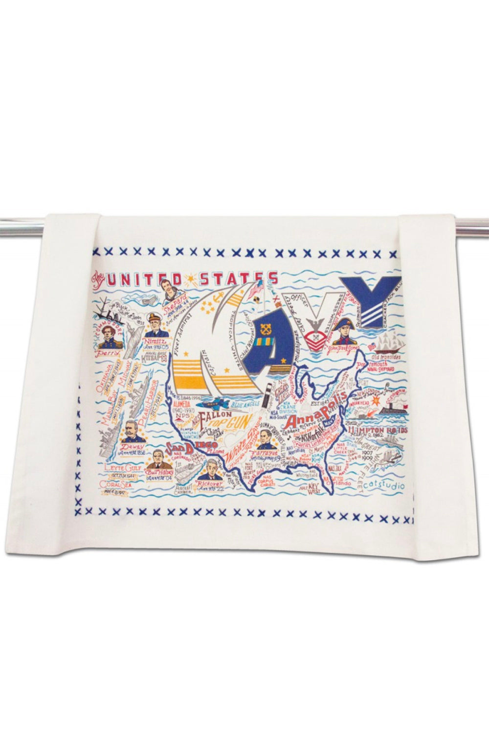 CS Embroidered Dish Towel  - United States Navy