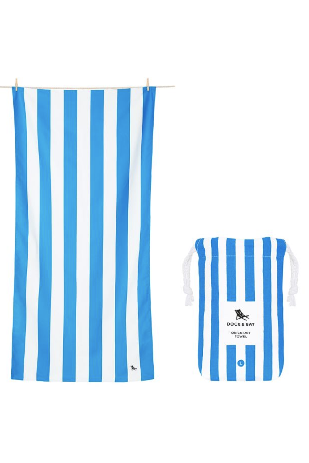 Quick Dry Beach Towel - Bondi Blue