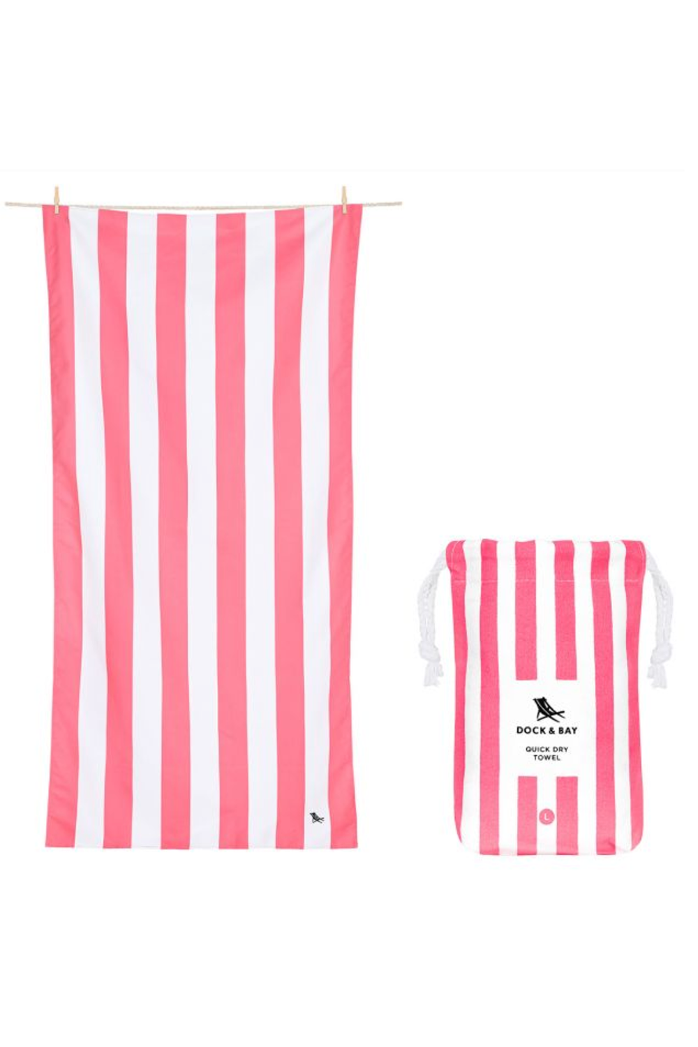 Quick Dry Beach Towel - Kuta Pink