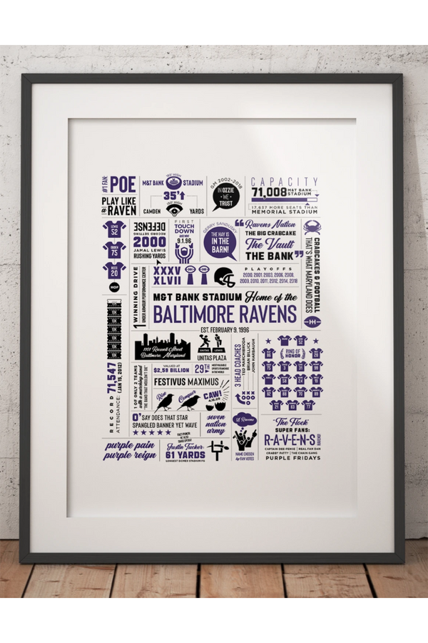 Local Art Print - Ravens Infographic