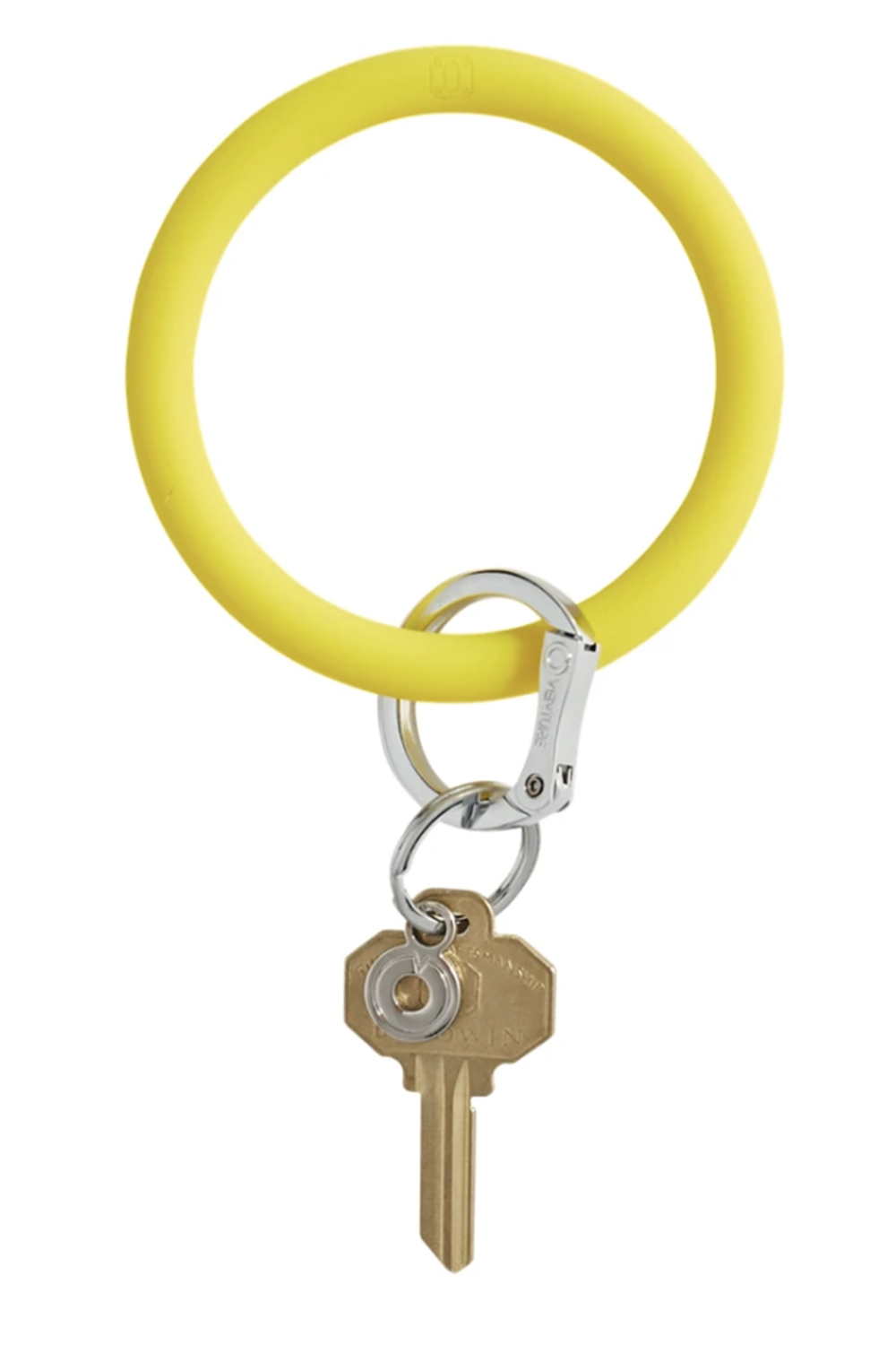 Silicone Big O Key Ring - Solid Yes Yellow