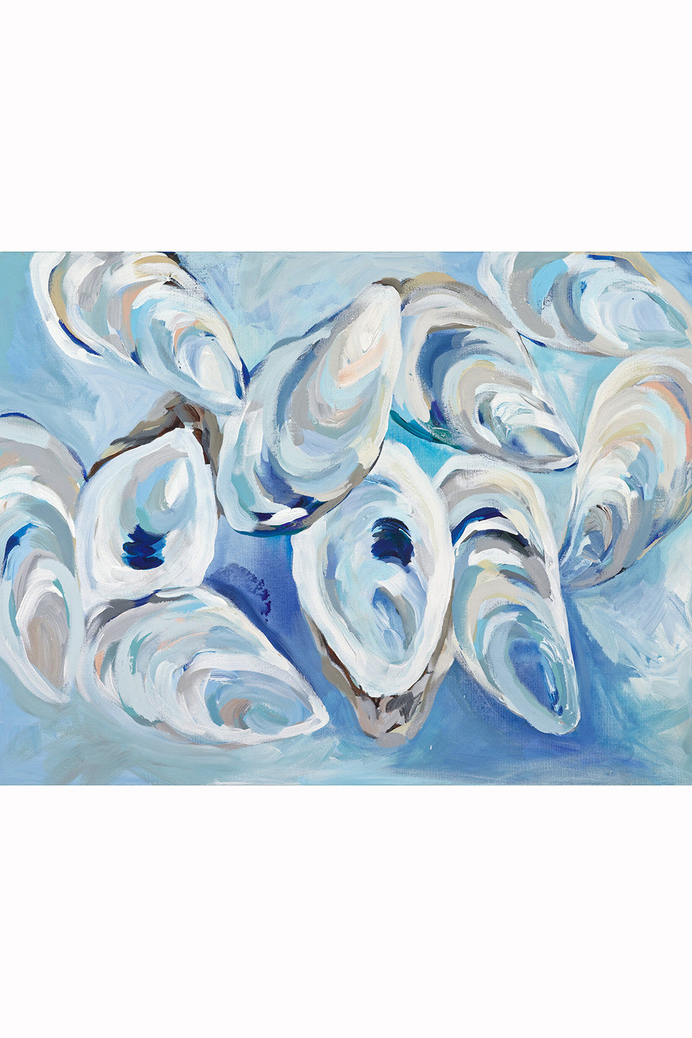 Kim Hovell Art Print - Sky Blue Oyster Cluster