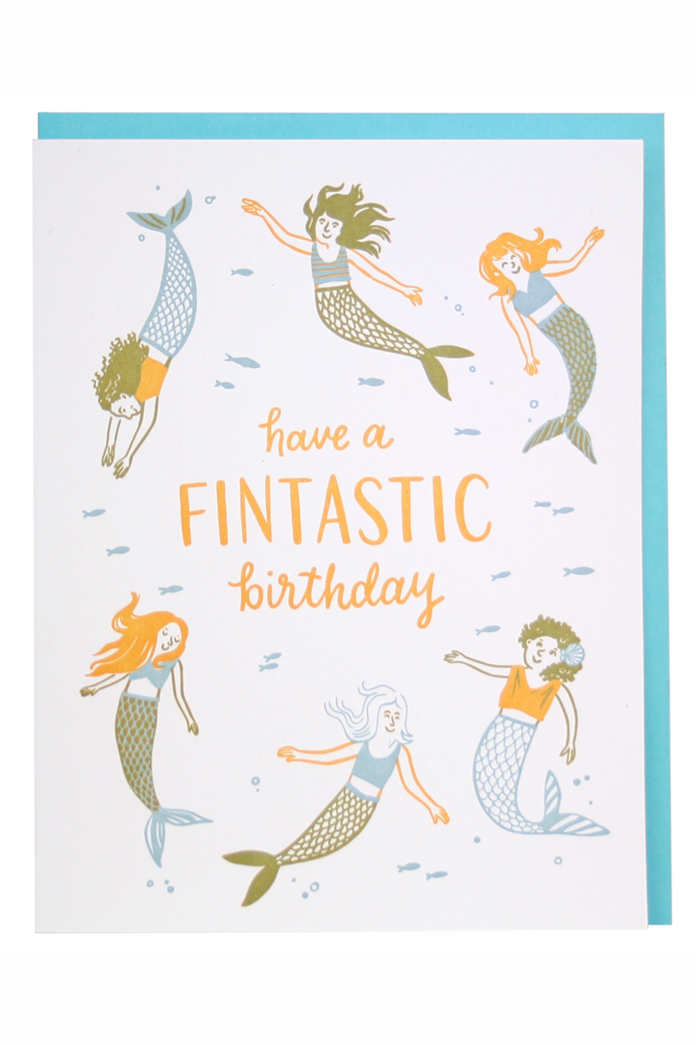 Smudgey Greeting Card - Birthday Mermaids