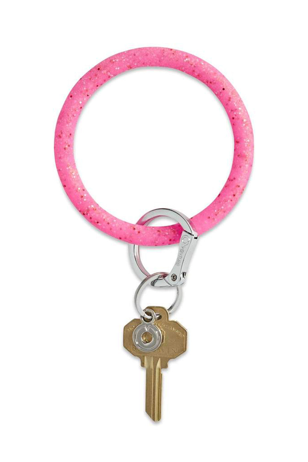 Silicone Big O Key Ring - Confetti Tickled Pink