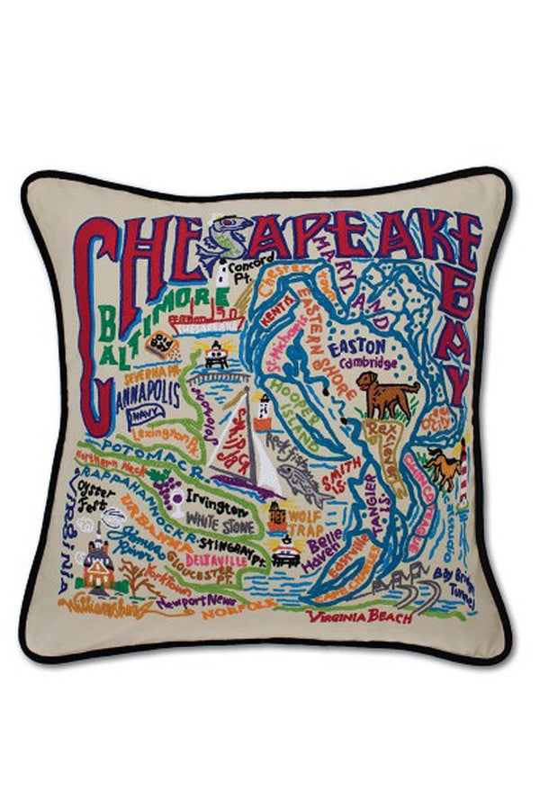 Chesapeake Bay Embroidered Pillow