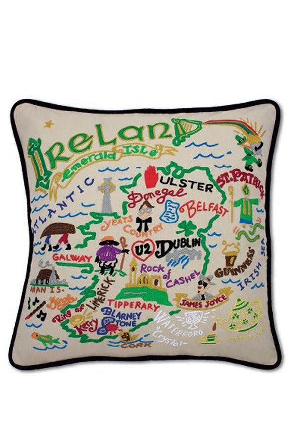 Ireland Embroidered Pillow