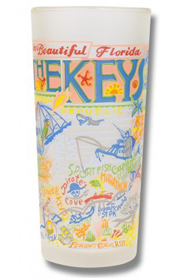 CS Frosted Glass Tumbler Cup - Florida Keys