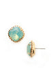 Cushion Cut Solitaire Stud Earring - Pacific Opal