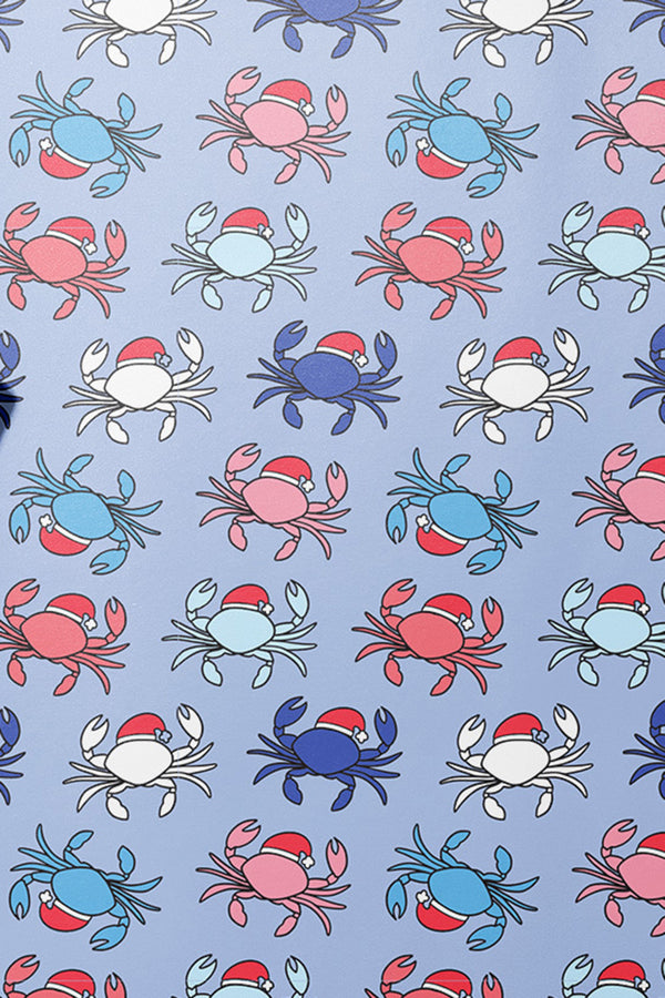 Trendy Wrapping Paper - Holiday Santa Crabs