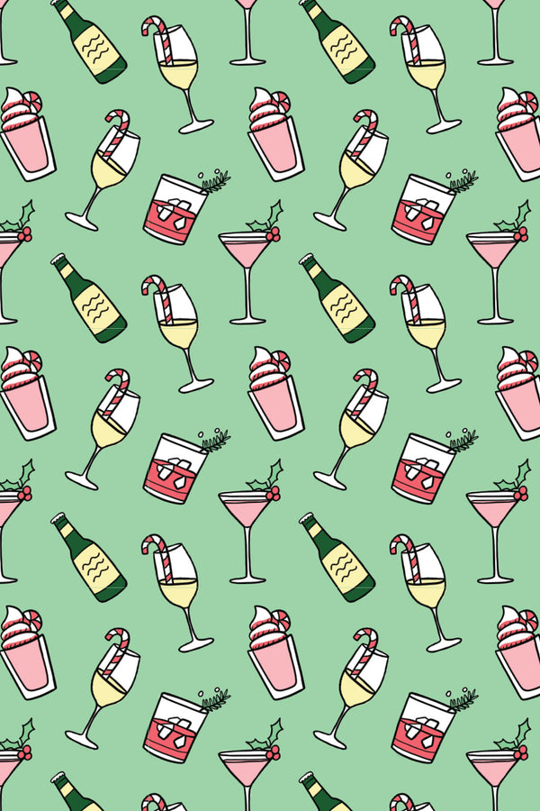 Trendy Wrapping Paper - Holiday Cocktails