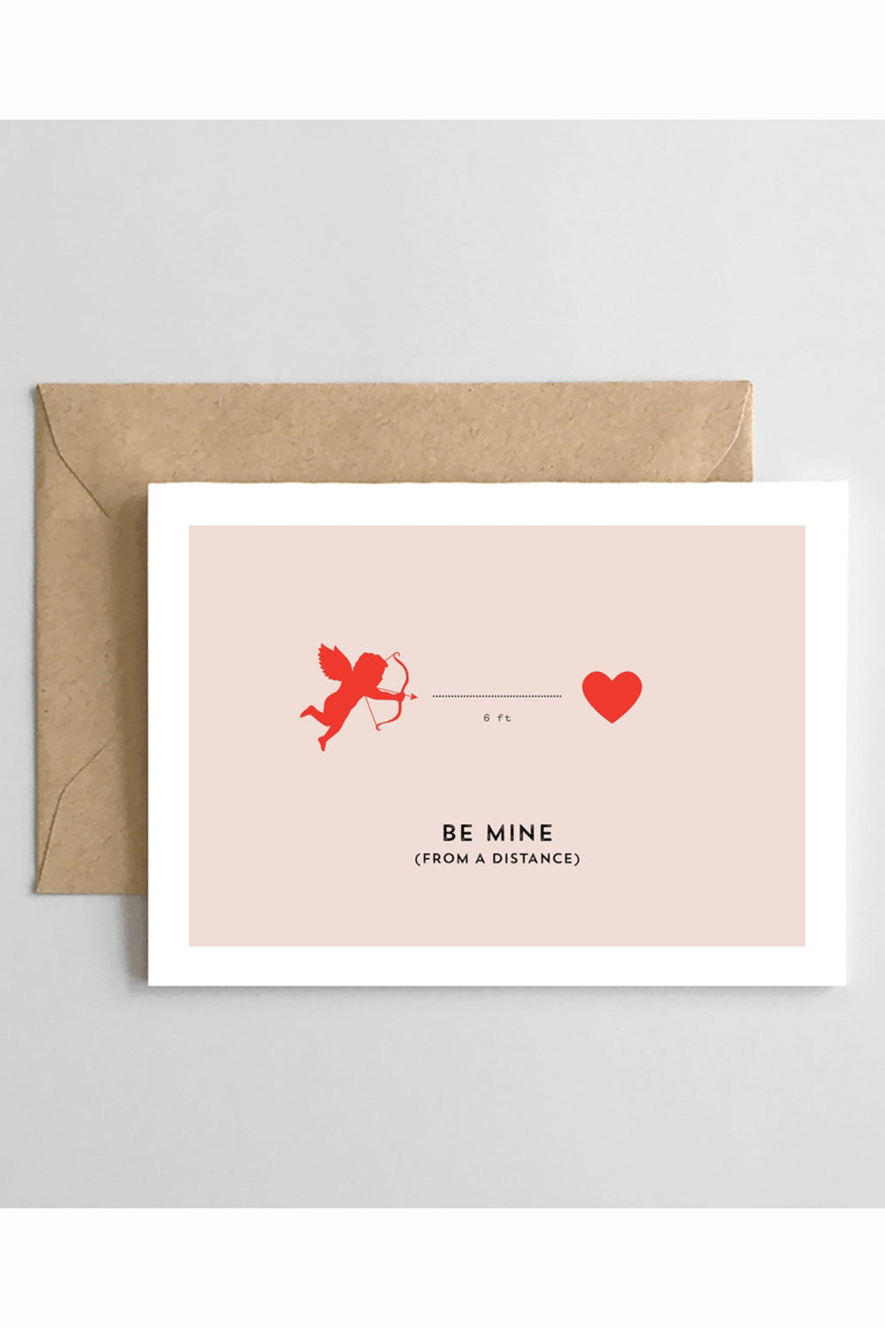 SIDEWALK SALE ITEM - Clever Valentine Greeting Card - Be Mine (from a distance)
