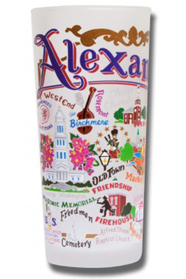 CS Frosted Glass Tumbler Cup - Alexandria