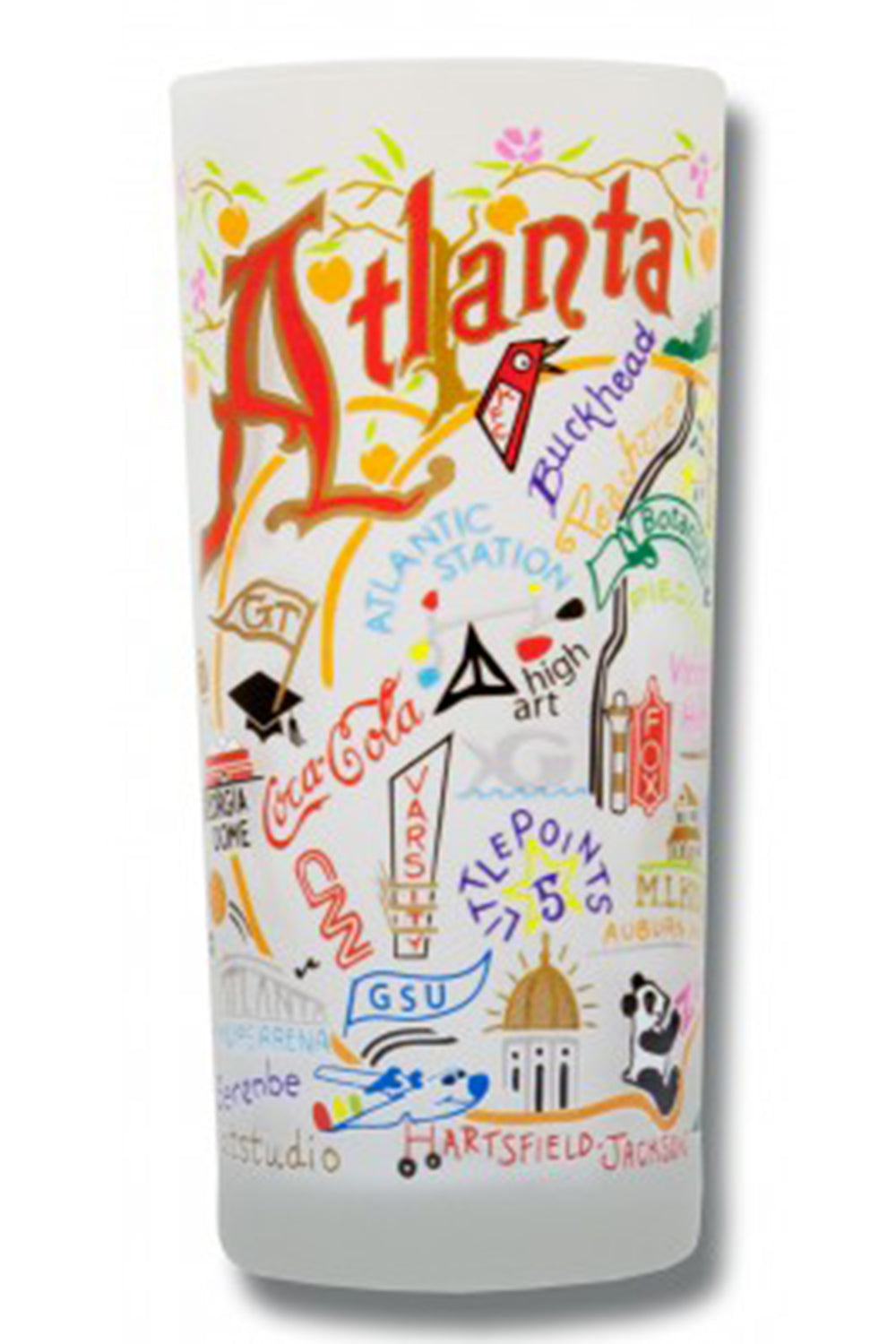CS Frosted Glass Tumbler Cup - Atlanta