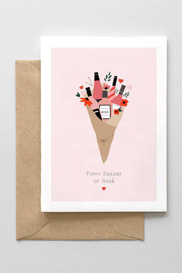 Clever Valentine Greeting Card - Fifty Shades of Rose